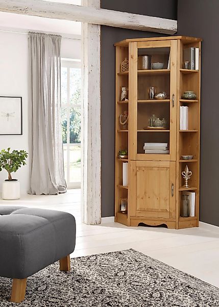OTTO home Eckvitrine "Trinidad" Höhe 188 cm, FSC zertifiziertes Massivholz günstig online kaufen