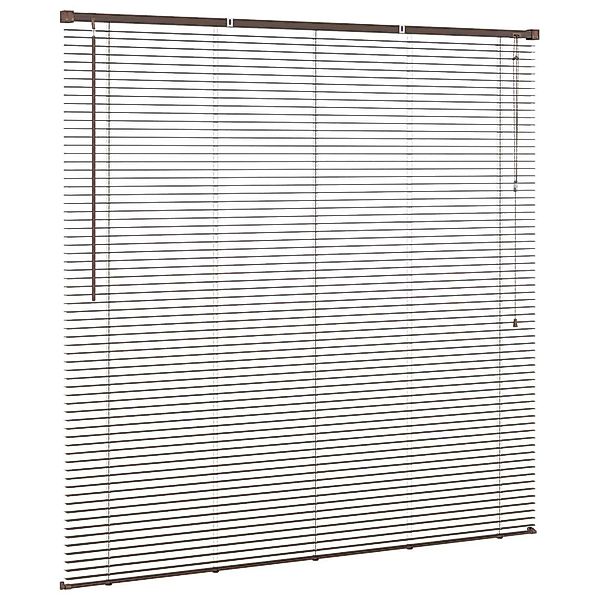 vidaXL Venetianer Jalousie Dunkelbraun mit Muster 150 x 150 cm PVC 42003795 günstig online kaufen