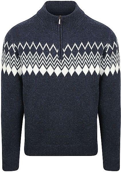 Suitable Avery Nordic Half Zip Pullover Wool Blend Navy - Größe M günstig online kaufen