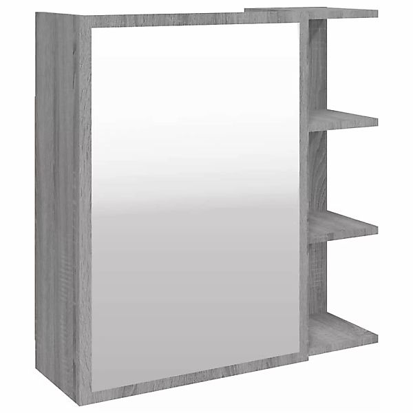 vidaXL Spiegelschrank Bad-Spiegelschrank Grau Sonoma 62,5x20,5x64 cm Spanpl günstig online kaufen