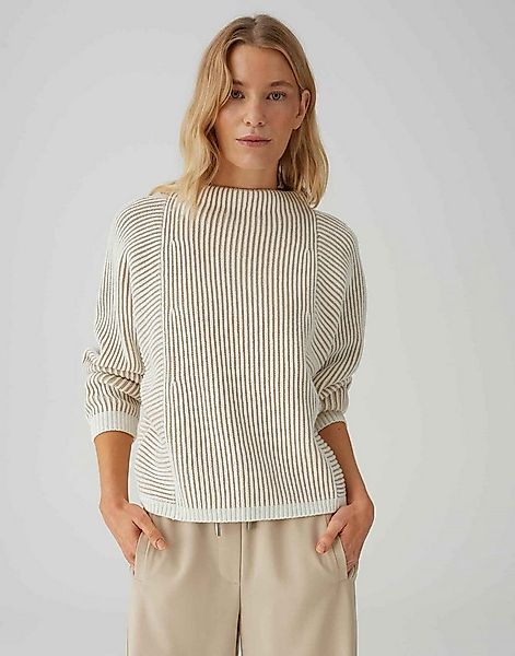 OPUS Strickpullover POZOLI mit dynamischen Streifenstrick Lockere Passform, günstig online kaufen