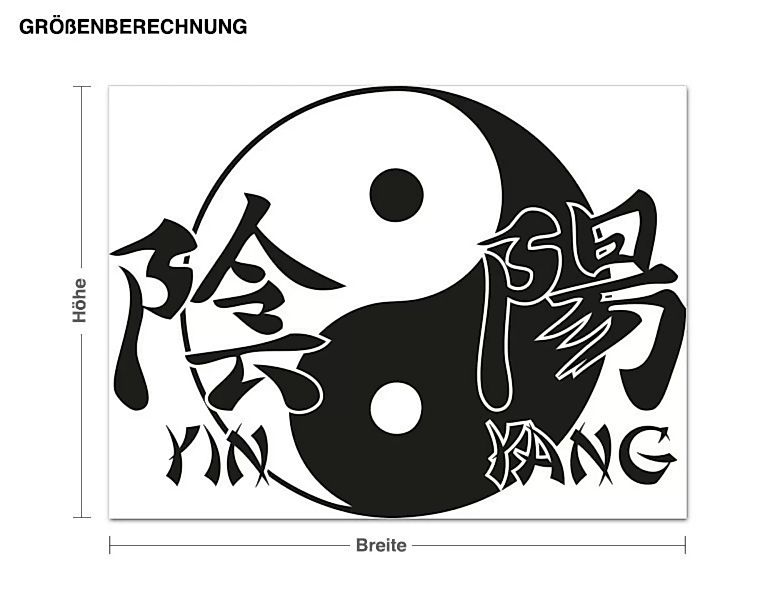 Wandtattoo Spruch Yin Yang Zeichen günstig online kaufen