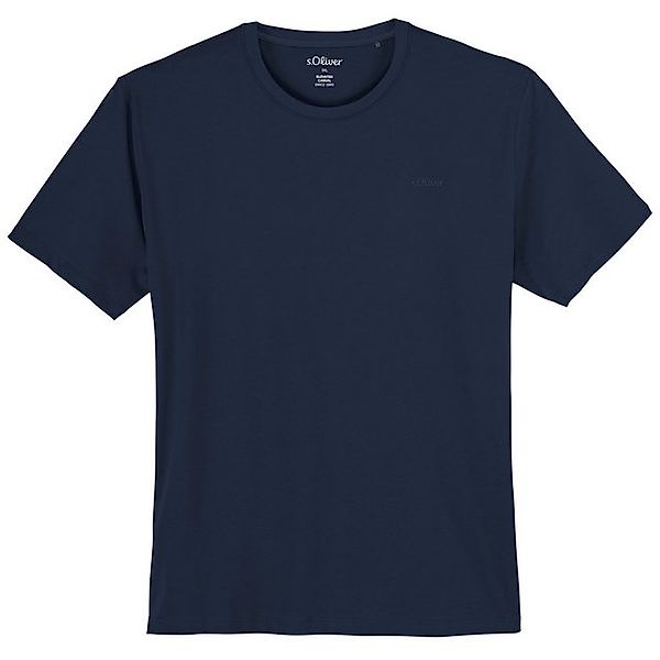 s.Oliver Rundhalsshirt Große Größen Herren Basic T-Shirt Rundhals navy s.Ol günstig online kaufen