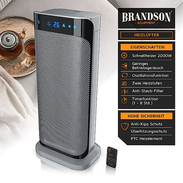 Brandson Heizlüfter Fernbedienung, energiesparend, leise, Oszillation, günstig online kaufen
