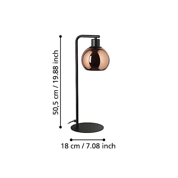 EGLO Stars Of Light Tischleuchte Cordoba, Glas kupferfarben günstig online kaufen