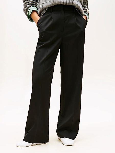 Tommy Hilfiger Anzughose "TIMELESS WOOL WIDE LEG PANT" mit Wolle günstig online kaufen
