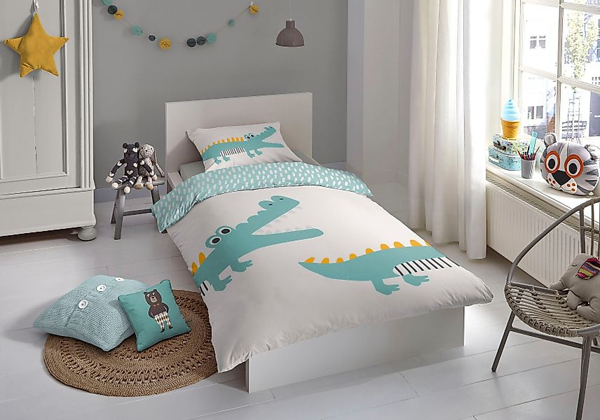 good morning Kinderbettwäsche Crocodile, Renforcé, 2 günstig online kaufen