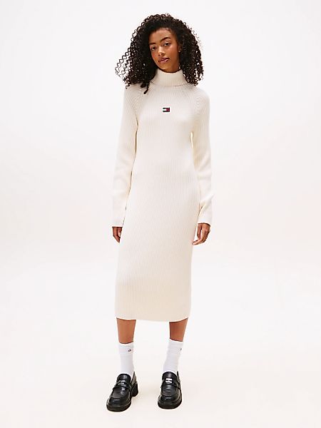 Tommy Jeans Strickkleid "TJW MOCKNECK BADGE SWEATER DRESS" günstig online kaufen