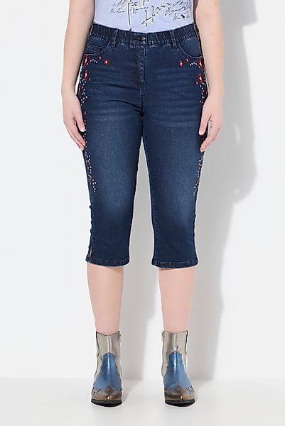 Ulla Popken Funktionshose Caprijeans Sarah Trachten-Stickerei günstig online kaufen