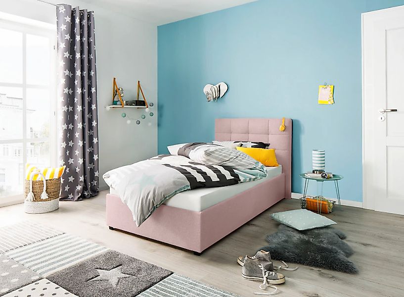 Home affaire Polsterbett "Endres" mit Bettkasten, wahlweise ohne Matratze/L günstig online kaufen