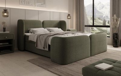 Luxusbetten24 Boxspringbett Riva in Bouclé mit günstig online kaufen