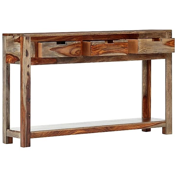 vidaXL Konsolentisch mit 3 Schubladen 120x30x75 cm Massivholz günstig online kaufen