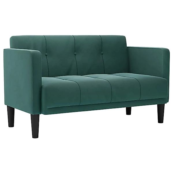 vidaXL Zweisitzer-Sofa Dunkelgrün 111 cm Samt 4100572 günstig online kaufen