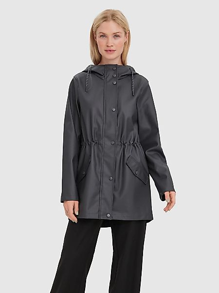 Vero Moda Regenjacke "VMMALOU COATED JACKET" mit Kapuze Lederimitat günstig online kaufen