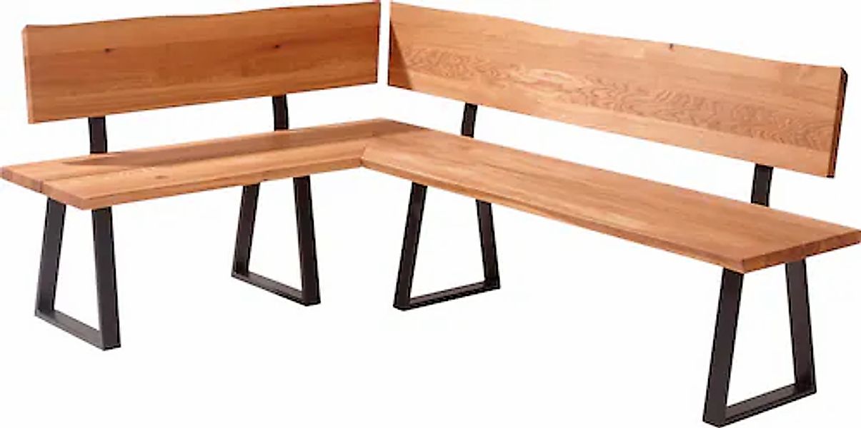 massivline&more Eckbank "Oviedo 4", modernes Design, Gestell aus massivem M günstig online kaufen
