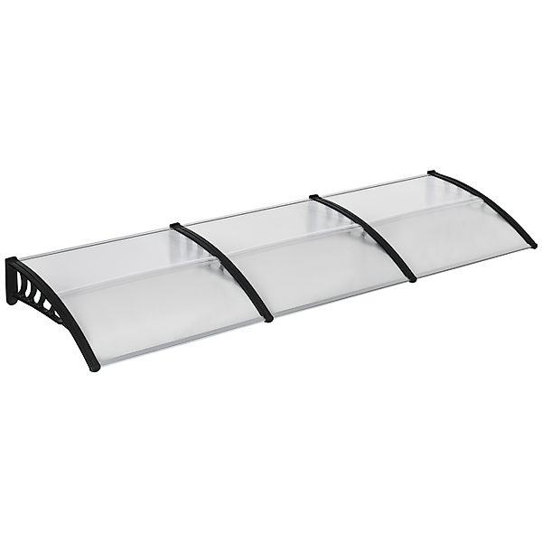 Outsunny Moderne Überdachung aus Polycarbonat und Aluminium für Balkone, Fe günstig online kaufen