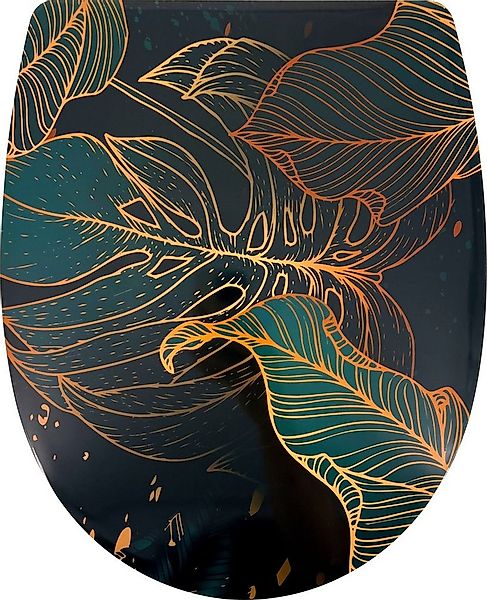 ADOB WC-Sitz grüne Blätter, mit Absenkautomatik, zur Reinigung abnehmbar günstig online kaufen