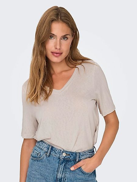 ONLY Kurzarmshirt ONLELISE S/S V-NECK TOP günstig online kaufen