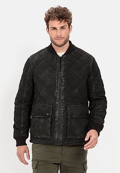 camel active Steppjacke Leder-Steppjacke mit Strickkragen günstig online kaufen