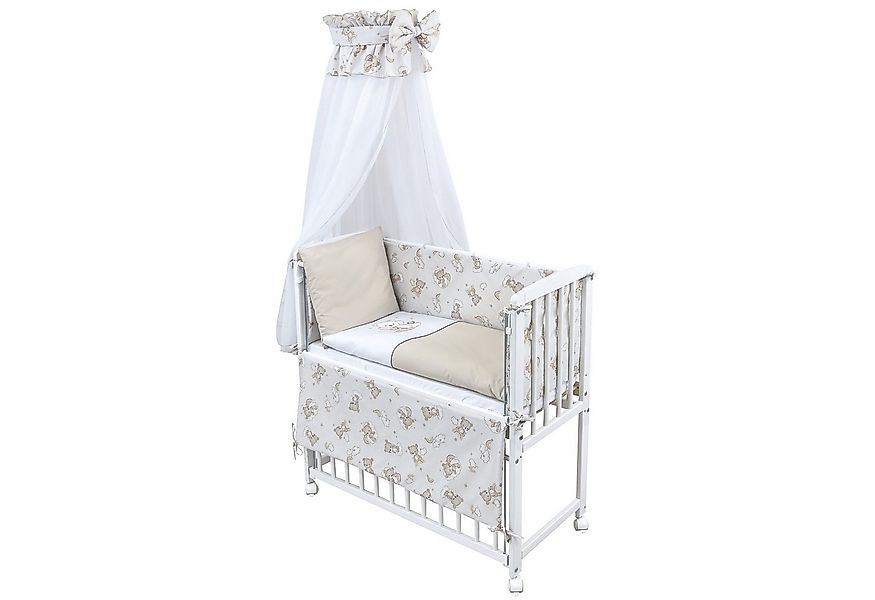 Baby-Delux Beistellbett Babybett Shiny Teddy, Stillbett 90x40 weiß höhenver günstig online kaufen