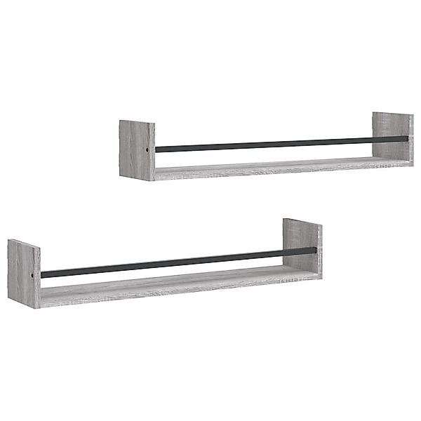vidaXL Regal Wandregale mit Stangen 2 günstig online kaufen