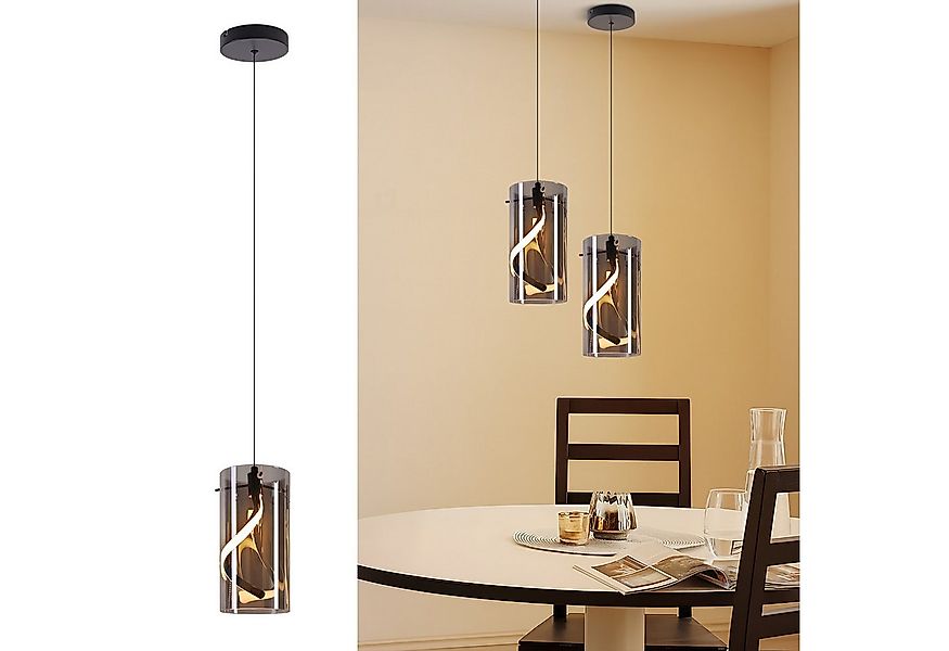 ZMH LED Pendelleuchte Esstisch Hängelampe Modern 3000K Hängeleuchte Glas 1/ günstig online kaufen