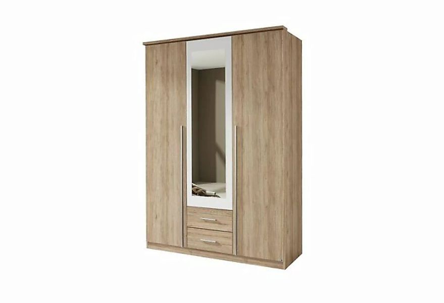 Kindermöbel 24 Spiegelschrank Basti Eiche sanremo braun - weiß 3 Türen günstig online kaufen
