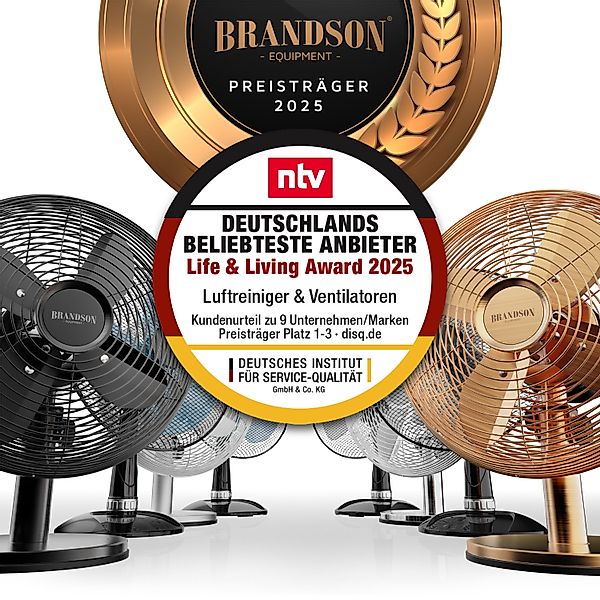 Brandson Tischventilator Retro Design, Oszillation, Neigungswinkel günstig online kaufen