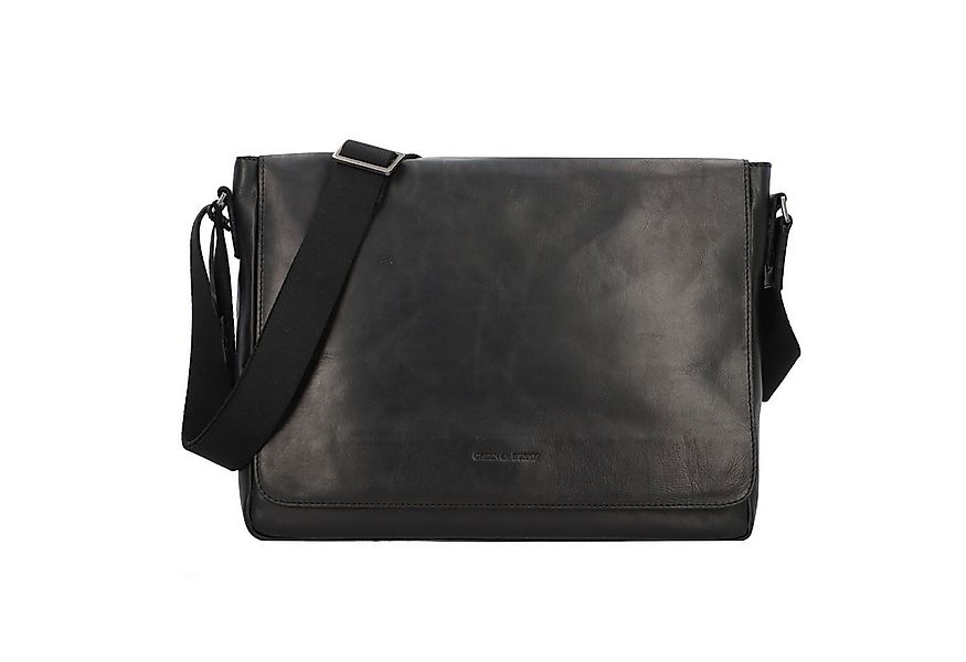 Greenburry Messenger Bag Pure Black, Leder günstig online kaufen