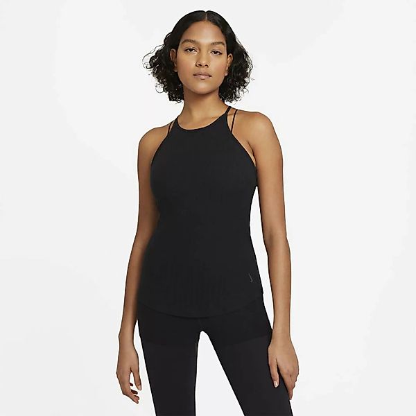 Nike Yoga Pointelle Ärmelloses T-shirt S Black / Dark Smoke Grey günstig online kaufen