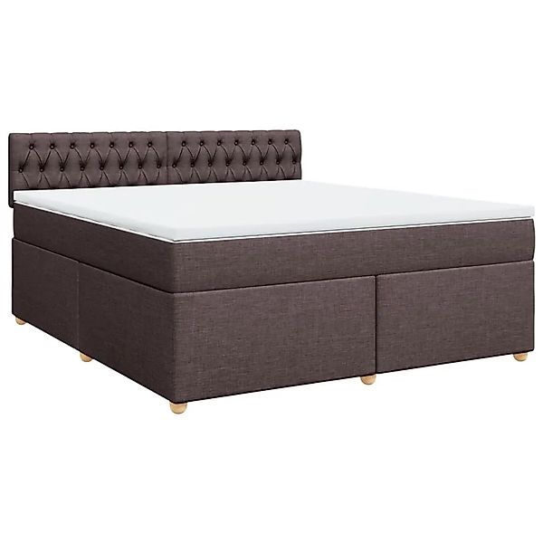 vidaXL Boxspringbett mit Matratze Dunkelbraun 180x200 cm Stoff 3286769 günstig online kaufen