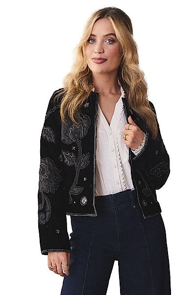 Love & Roses Kurzjacke Love & Roses Langärmelige Jacke mit Stickerei (1-St) günstig online kaufen