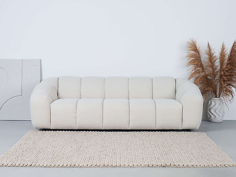 andas 3-Sitzer Maribik, Big-Sofa, recycelter Boucle-Stoff, günstig online kaufen