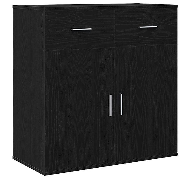 vidaXL Sideboard Sideboard Schwarz Eichen-Optik 78 x 38 x 80 cm Holzwerksto günstig online kaufen
