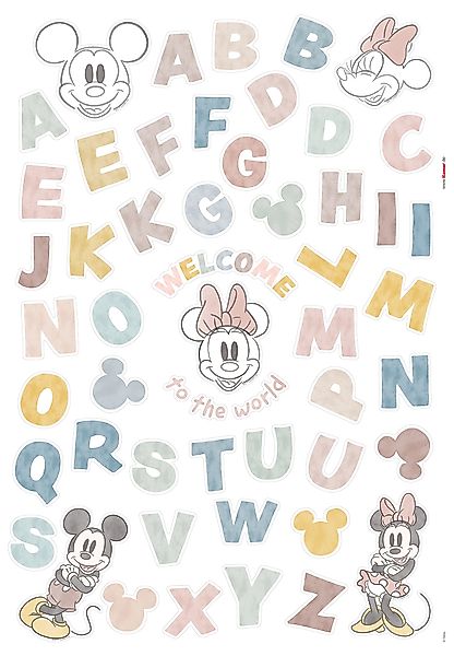 Komar Wandtattoo "Mickey Alphabet - Größe 50 x 70 cm", (56 St.), selbstkleb günstig online kaufen