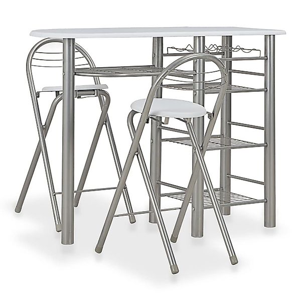 vidaXL Essgruppe 3-tlg. Bar-Set mit Regalen günstig online kaufen