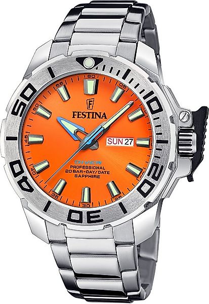 Festina Quarzuhr Festina Herrenuhr Edelstahl silber, (Analoguhr), Herren Ar günstig online kaufen