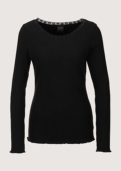 MADELEINE Langarmshirt "Shirt Rippen-Shirt mit Spitze" günstig online kaufen