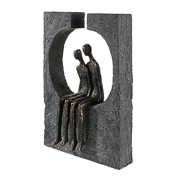 Casablanca by GILDE Skulptur Zweisamkeit bronze/silber günstig online kaufen