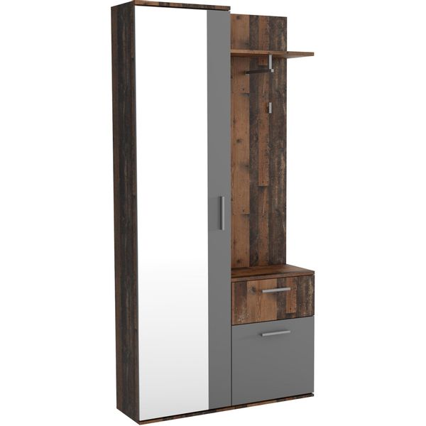 Beautysofa Kompaktgarderobe Justin (Schuhschrank, Kleiderhaken, Garderoben- günstig online kaufen