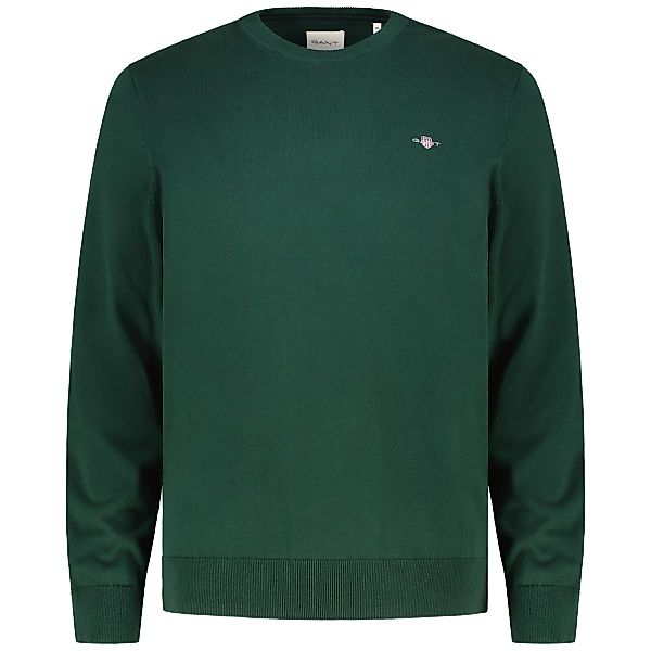 Gant Feinstrickpullover aus Baumwolle Farbe dunkelgrün Größe: 3XL günstig online kaufen