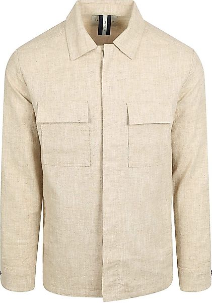 Profuomo Overshirt Leinen Blend Beige - Größe S günstig online kaufen