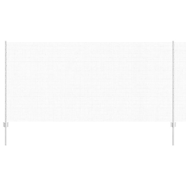 vidaXL Zaun mit Pfosten Silber 1,2 x 10 m Stahl 3336331 günstig online kaufen