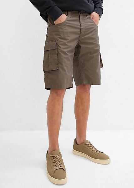 bonprix Cargobermudas aus Baumwolle, Relaxed Fit, mit Minimalmuster, im Cas günstig online kaufen
