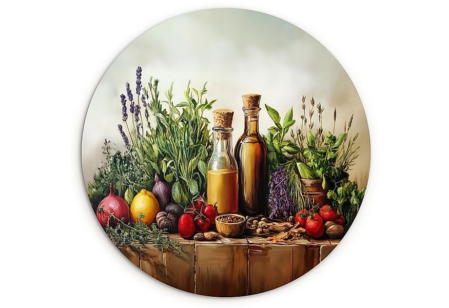 MuchoWow Gemälde Stilleben - Kräuter - Gewürze - Früchte - Farbenfroh, Foto günstig online kaufen