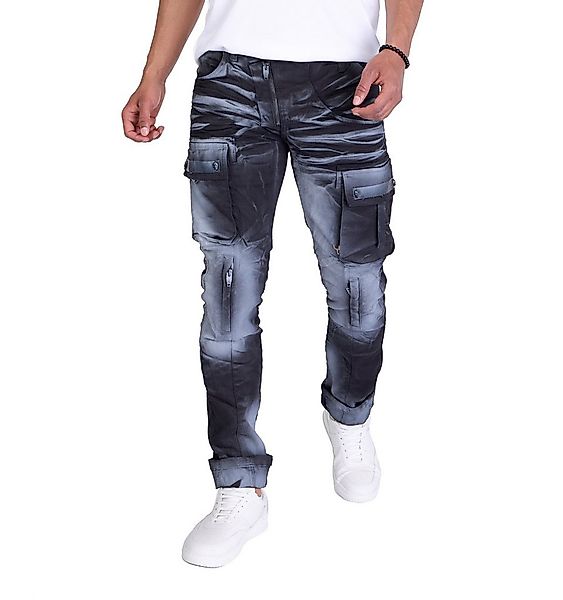KINGZ Cargojeans Rebelische Herren Designer Cargojeans günstig online kaufen