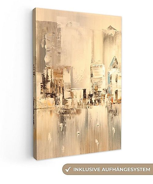 OneMillionCanvasses® Leinwandbild Kunstdrucke - Öl - Abstrakt - Skyline, Fo günstig online kaufen