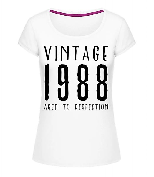 Vintage 1988 Aged To Perfection · Frauen T-Shirt U-Ausschnitt günstig online kaufen