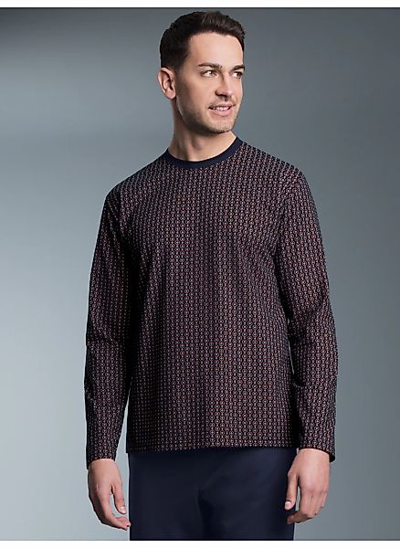 Trigema Schlafanzug "TRIGEMA Pyjama Oberteil mit Allover Vintage-Print", (1 günstig online kaufen