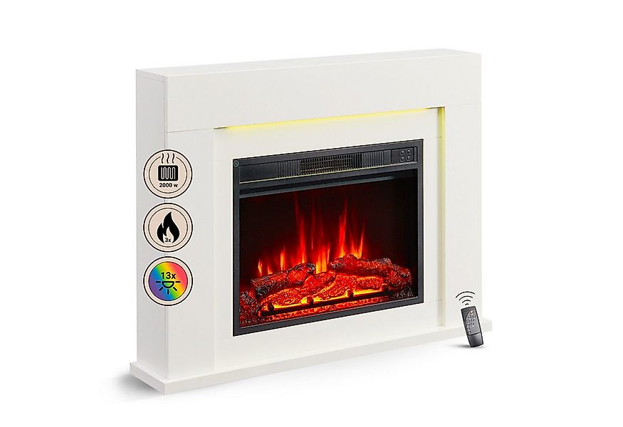 Balderia Elektrokamin Elektrokamin Finn, Standkamin mit Heizung 2000W, 3D-F günstig online kaufen